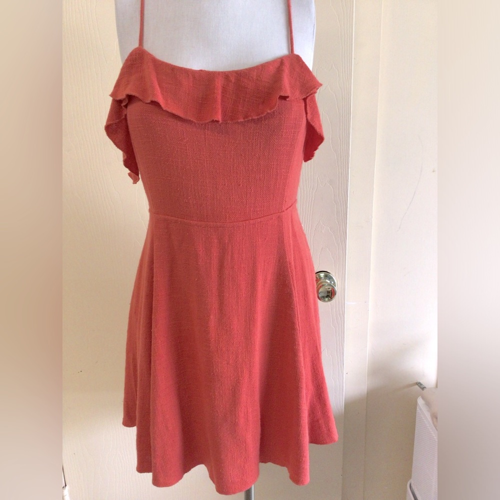 Free People sundress with open back detail.